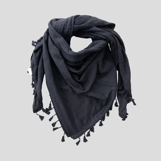 Pure Black Palestinian Kuffiyeh