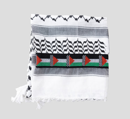 Palestinian Flag Embroidered Kuffiyeh